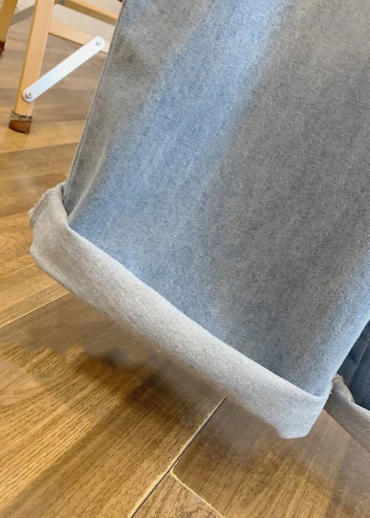 Kvinders Denim Jumpsuit med Sløjfe Detalje 4