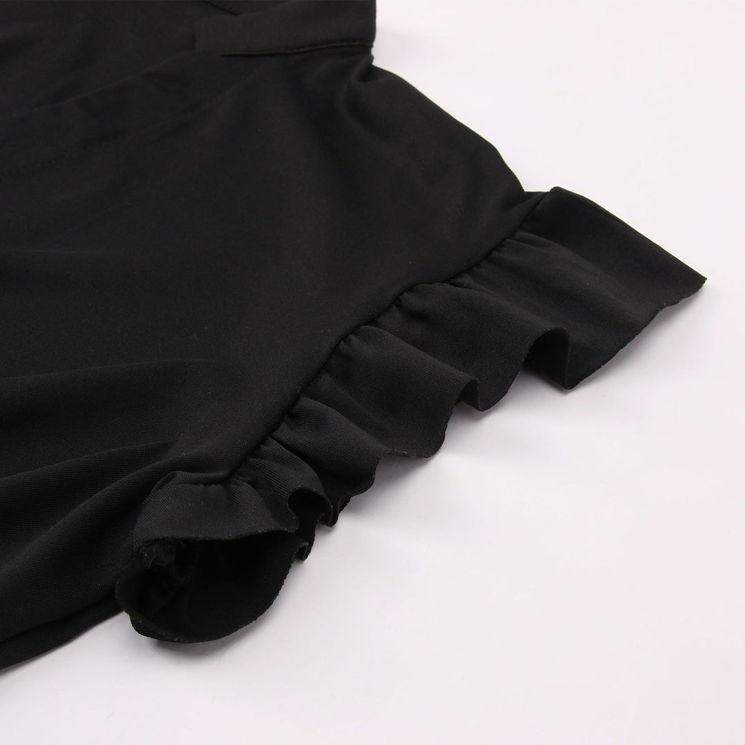 Kvinders Dirndl Bluse med Flæsede Ærmer 4