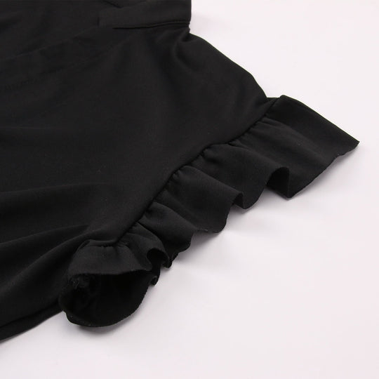 Kvinders Dirndl Bluse med Flæsede Ærmer 4