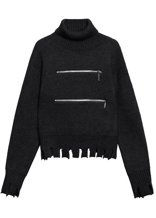 Kvinders Efterårstrøje med Lynlås og Kvast 4