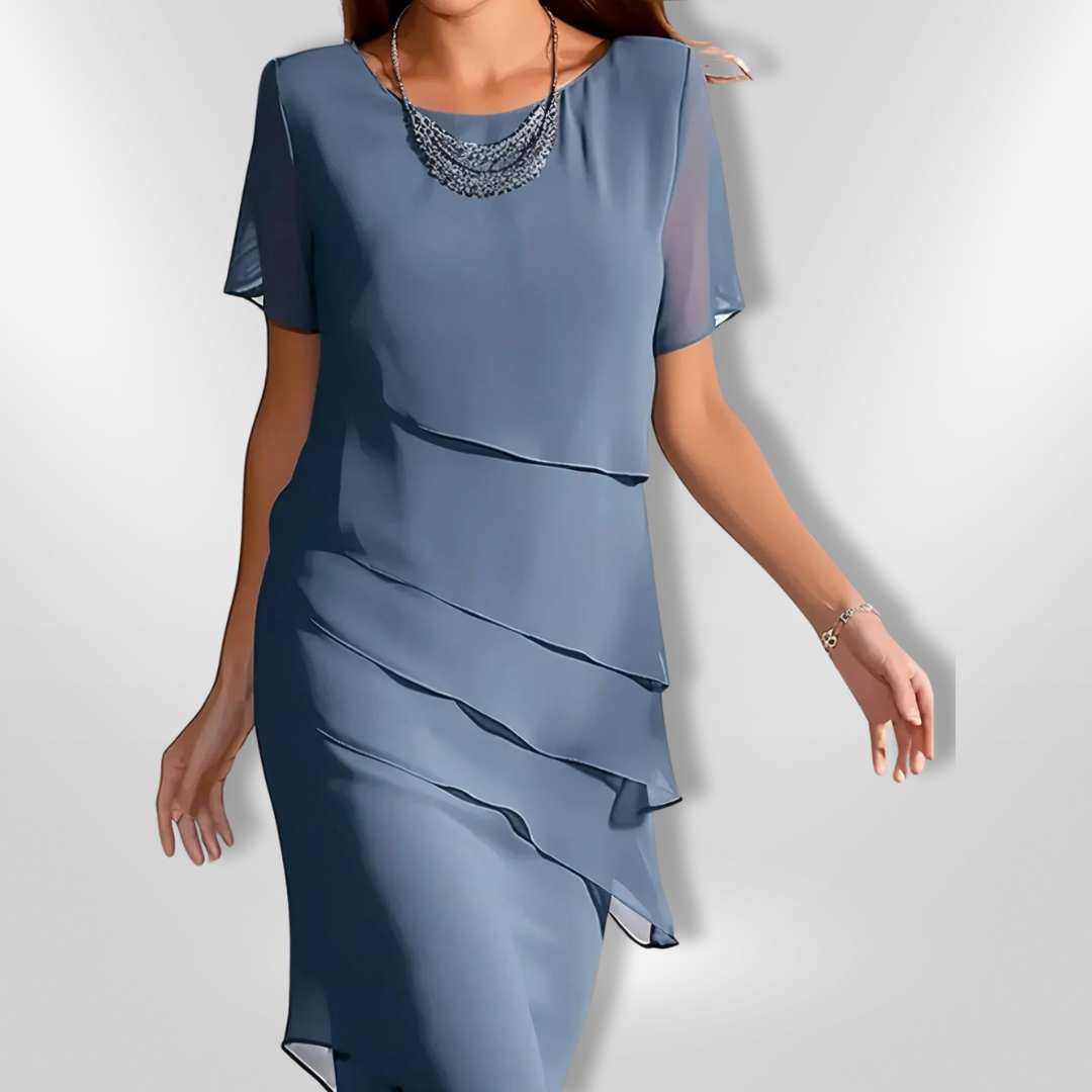 Kvinders Elegant Kjole i Chiffon 0