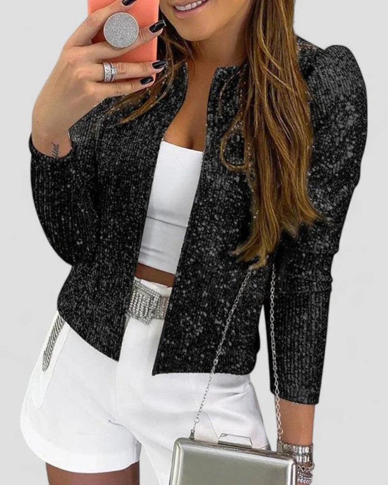 Kvinders Festjakke med Pailletter 2