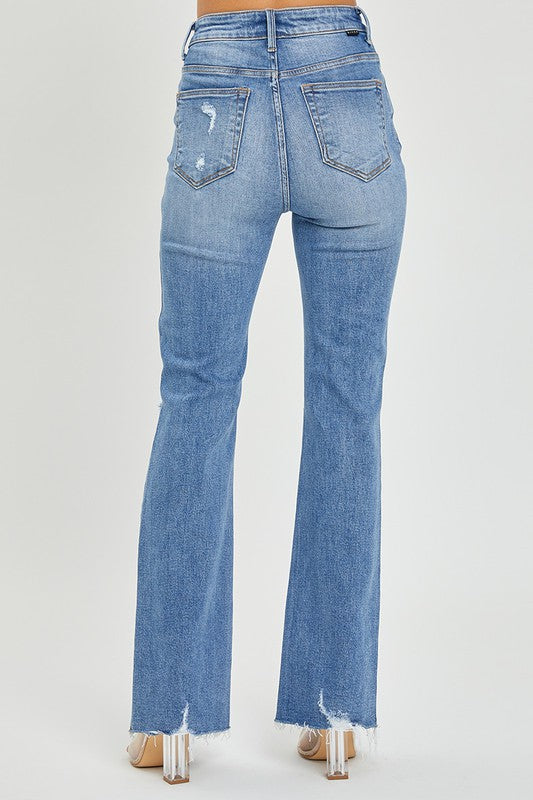 Kvinders Flared Jeans Høj Talje Medium Denim 3