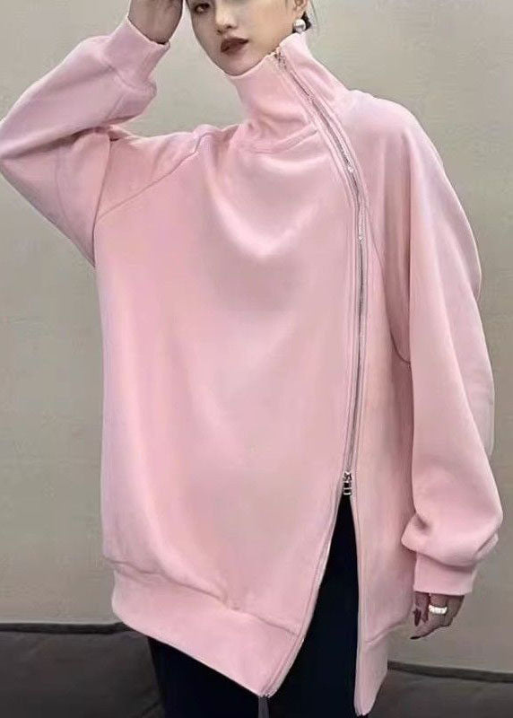 Kvinders Fleece Sweatshirt med Rullekrave og Åben Side 2