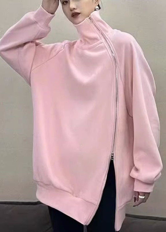 Kvinders Fleece Sweatshirt med Rullekrave og Åben Side 2