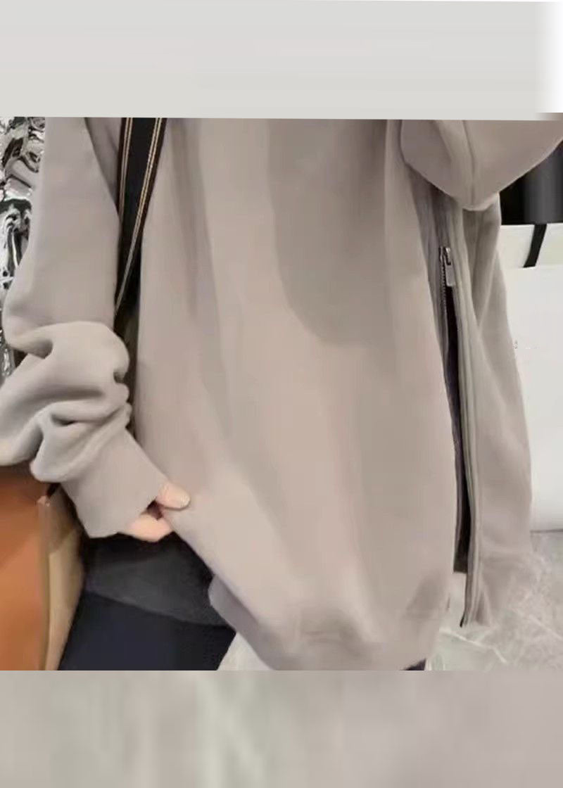 Kvinders Fleece Sweatshirt med Rullekrave og Åben Side 3