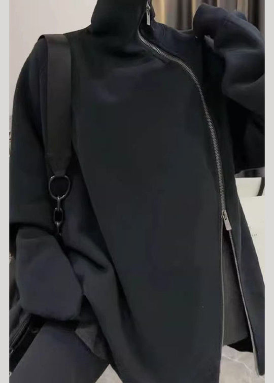 Kvinders Fleece Sweatshirt med Rullekrave og Åben Side 4