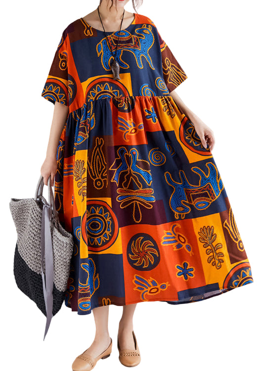 Kvinders Floral Sommerkjole med Cinched Talje 0