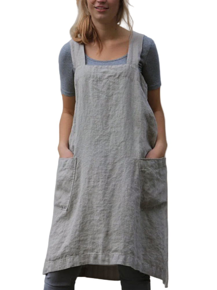 Kvinders Forklædekjole Let og Alsidig 0