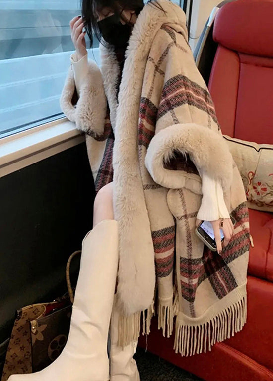 Kvinders Hættefrakke med Pelskrave i Pink 1