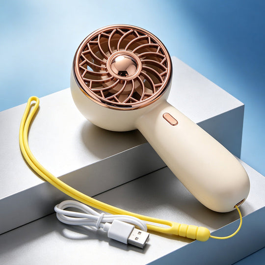Kvinders Håndholdt Ventilator Med Stilfuldt Design 7