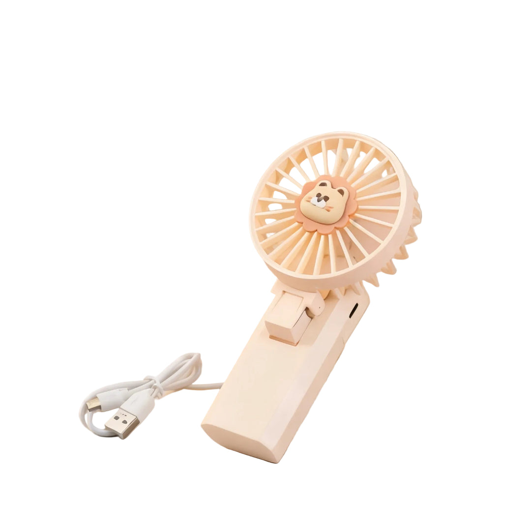 Kvinders Håndholdt Ventilator med Løvemotiv Bærbar Design 0