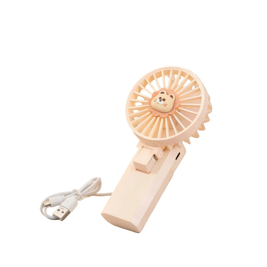 Kvinders Håndholdt Ventilator med Løvemotiv Bærbar Design 0