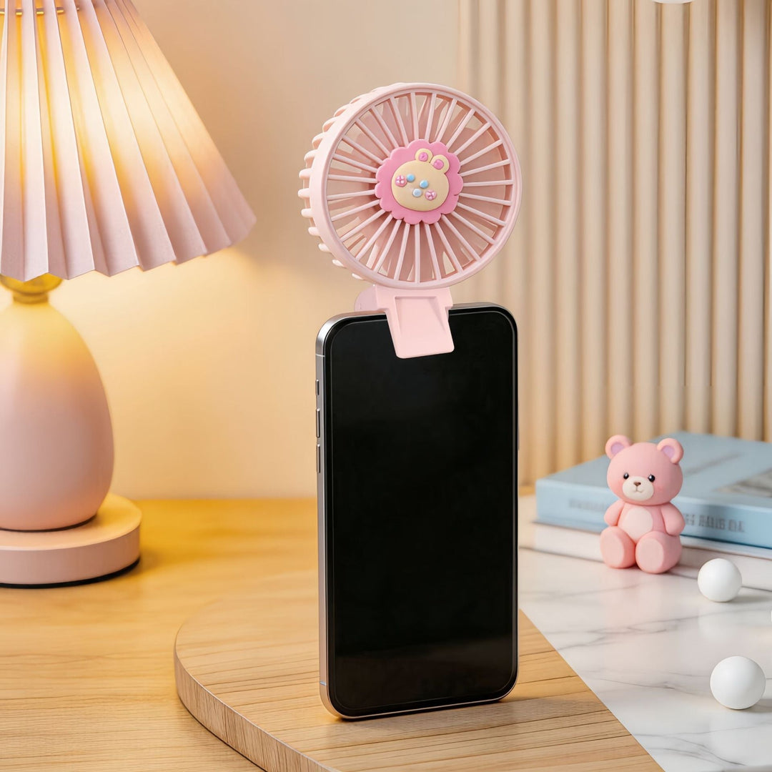 Kvinders Håndholdt Ventilator med Løvemotiv Bærbar Design 3