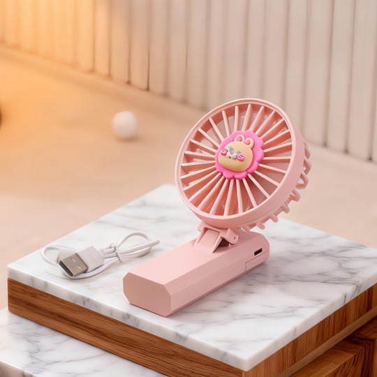 Kvinders Håndholdt Ventilator med Løvemotiv Bærbar Design 5
