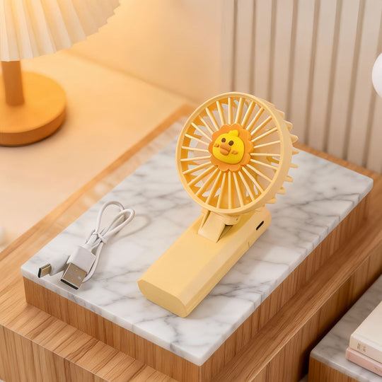 Kvinders Håndholdt Ventilator med Løvemotiv Bærbar Design 6