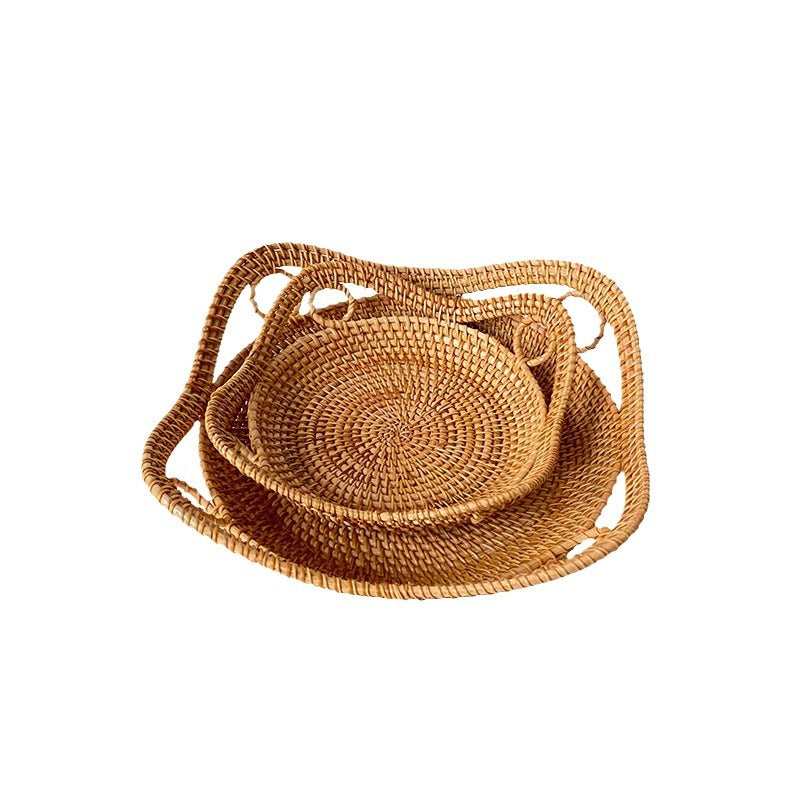 Kvinders Hjerteformet Rattan Kurv til Opbevaring og Dekoration 4