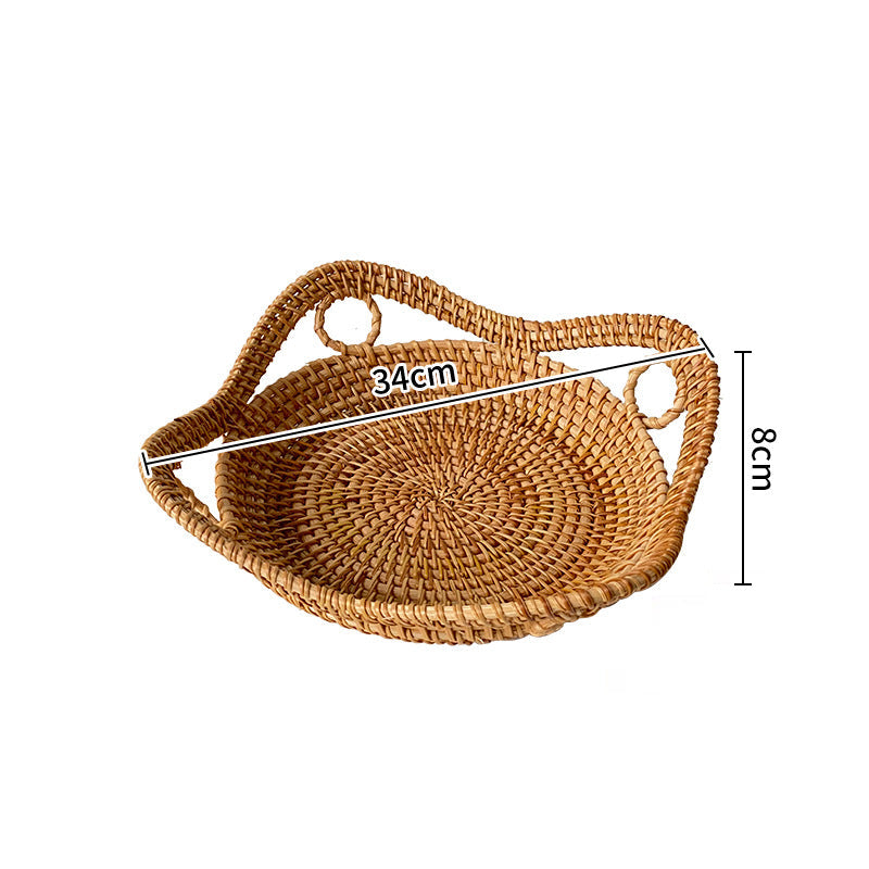 Kvinders Hjerteformet Rattan Kurv til Opbevaring og Dekoration 5