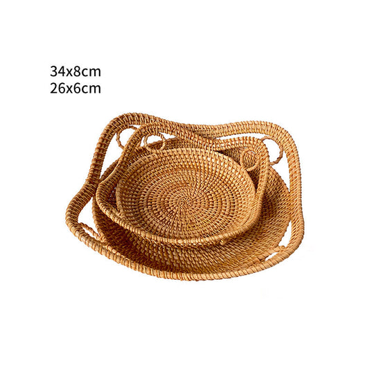 Kvinders Hjerteformet Rattan Kurv til Opbevaring og Dekoration 6