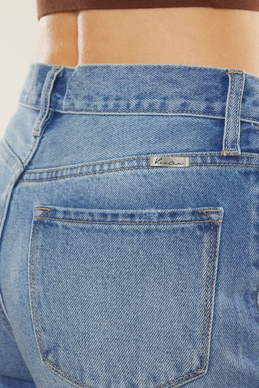 Kvinders Høj Talje Mom Fit Denim Jeans 3