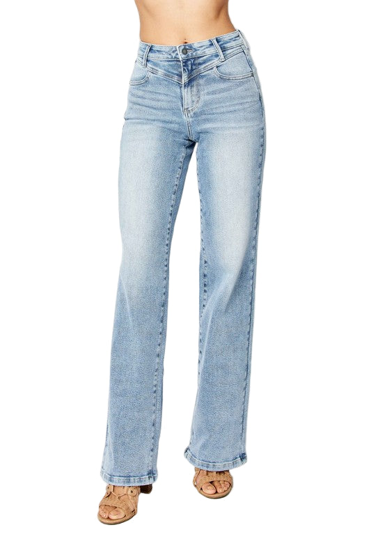 Kvinders Høj Talje Retro Jeans Medium Denim 0