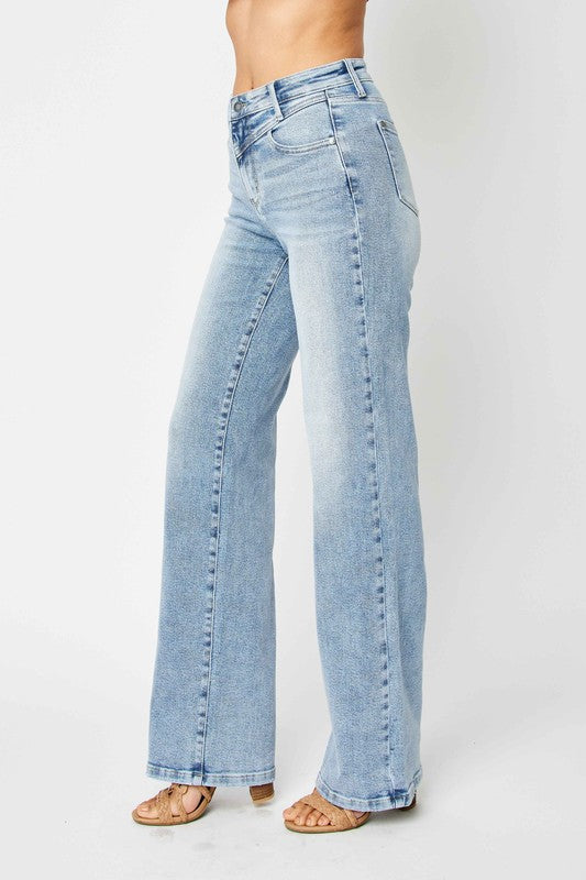 Kvinders Høj Talje Retro Jeans Medium Denim 4