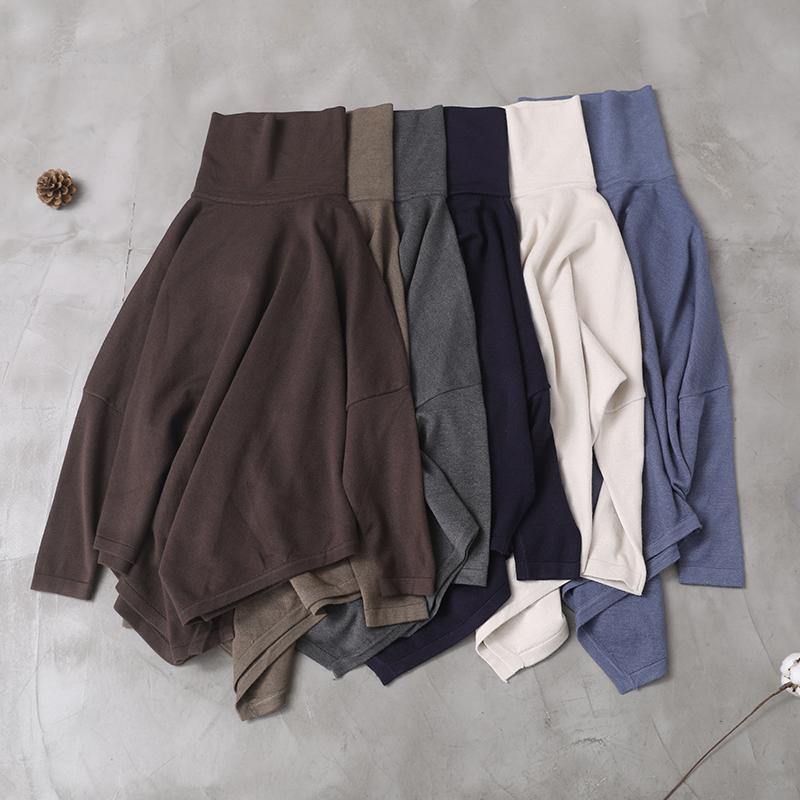 Kvinders Højhalset Asymmetrisk Søm Bluse 4