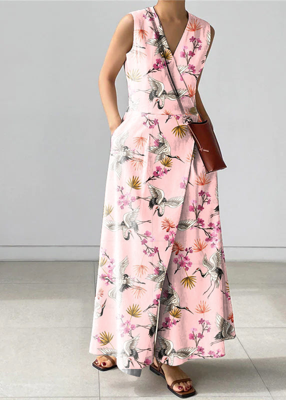 Kvinders Jumpsuit med V-hals og Knaplommer 5