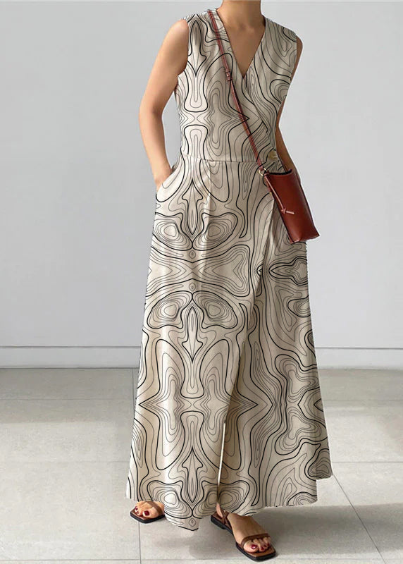 Kvinders Jumpsuit med V-hals og Knaplommer 7