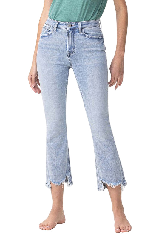 Kvinders Kick Flare Jeans Høj Talje Denim 0