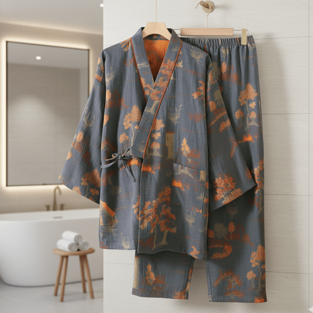Kvinders Kimono Pyjamas Sæt Kunstnerisk Stil 0
