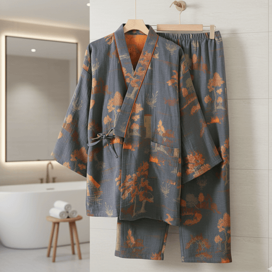 Kvinders Kimono Pyjamas Sæt Kunstnerisk Stil 0