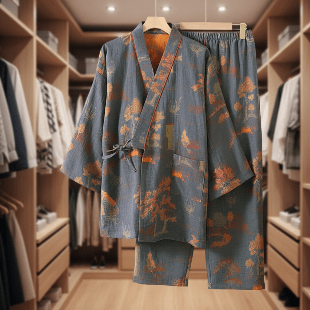 Kvinders Kimono Pyjamas Sæt Kunstnerisk Stil 2
