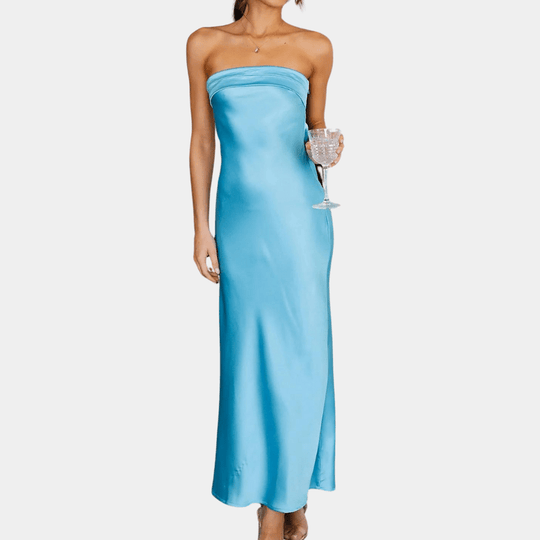 Kvinders Kjole Flydende Satin Polyester 4