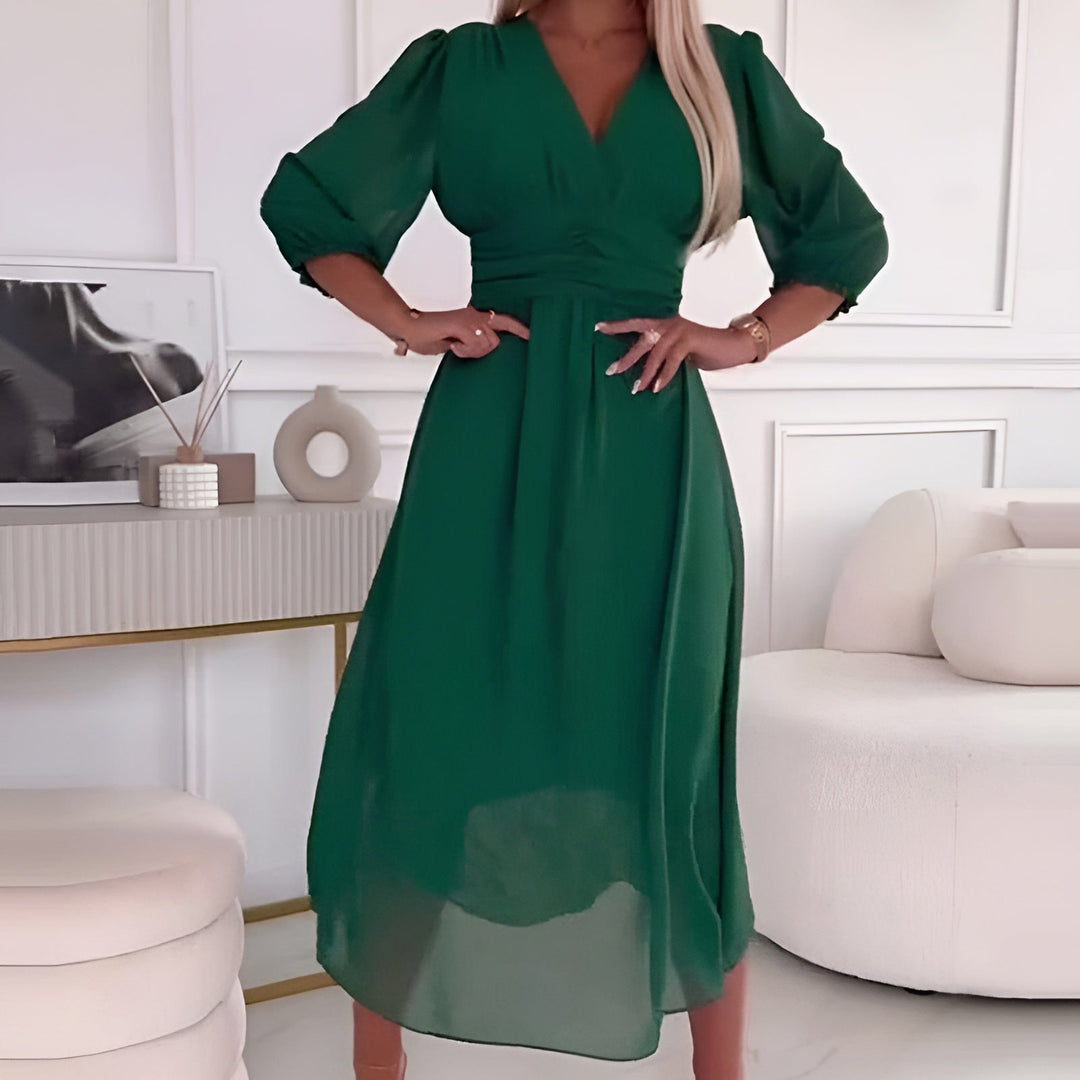 Kvinders Kjole Let Chiffon Elegant Draperet 1