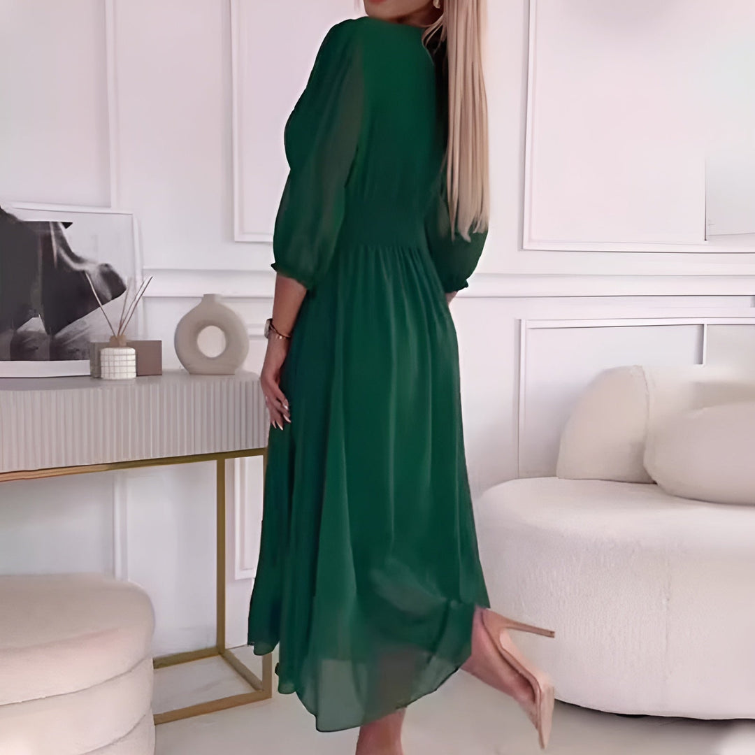 Kvinders Kjole Let Chiffon Elegant Draperet 4