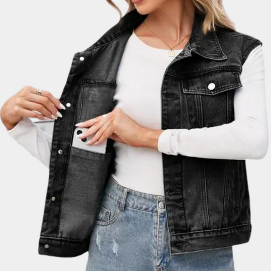 Kvinders Klassiske Denim Vest 5
