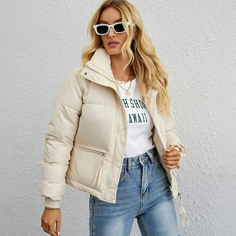 Kvinders Kort Polstret Jakke Moderne 2