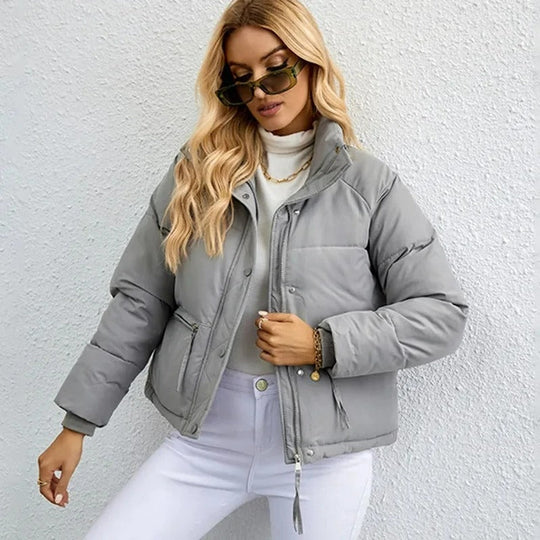 Kvinders Kort Polstret Jakke Moderne 3