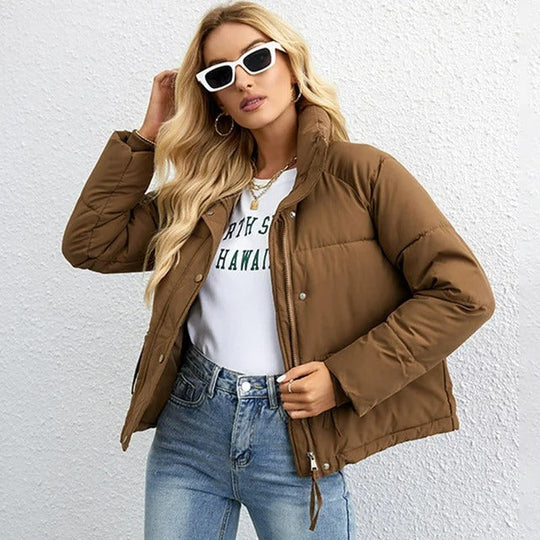 Kvinders Kort Polstret Jakke Moderne 4