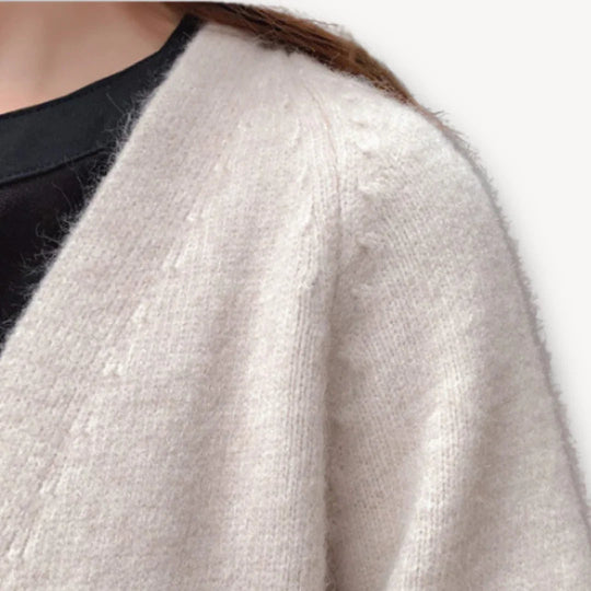 Kvinders Lang Cardigan Åben Front 7