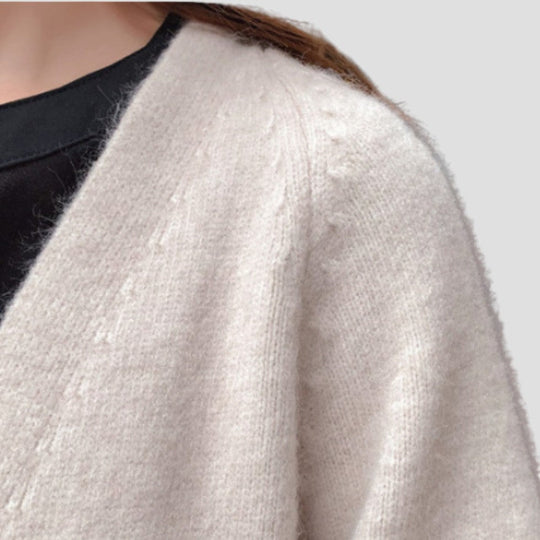 Kvinders Lang Cardigan med Åben Front 3