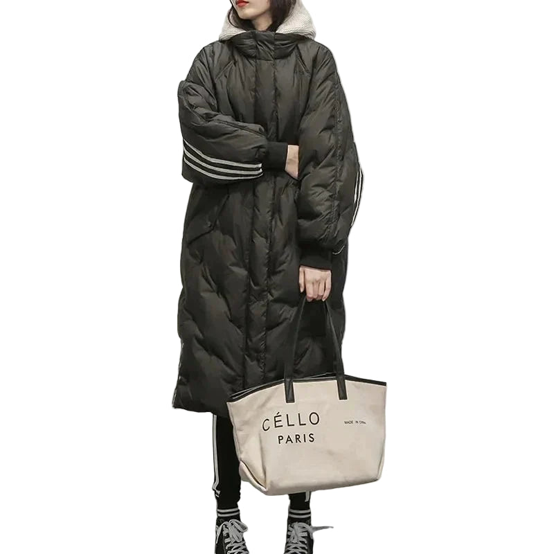 Kvinders Lang Jakke Quiltet 0