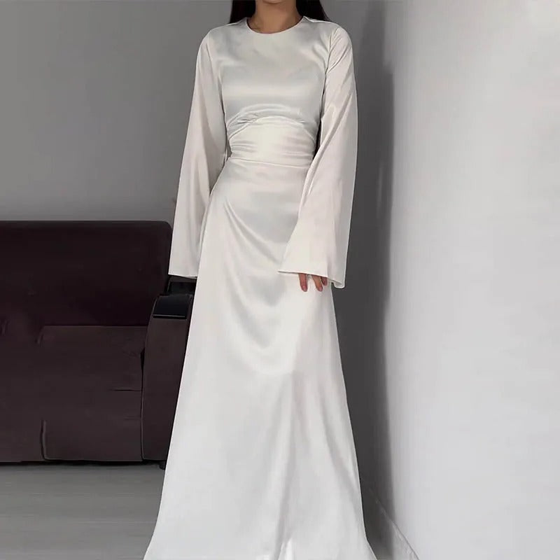Kvinders Lang Kjole Satin 4