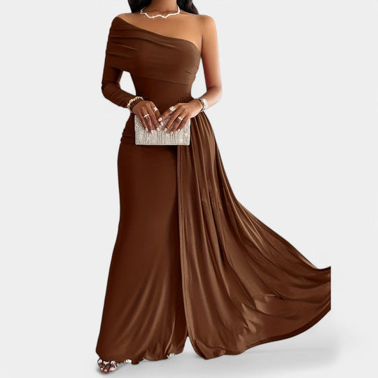 Kvinders Lang Kjole Strapless Polyester 2