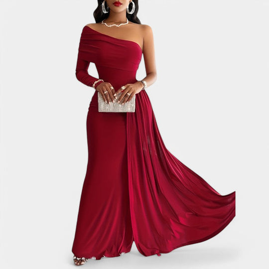 Kvinders Lang Kjole Strapless Polyester 8