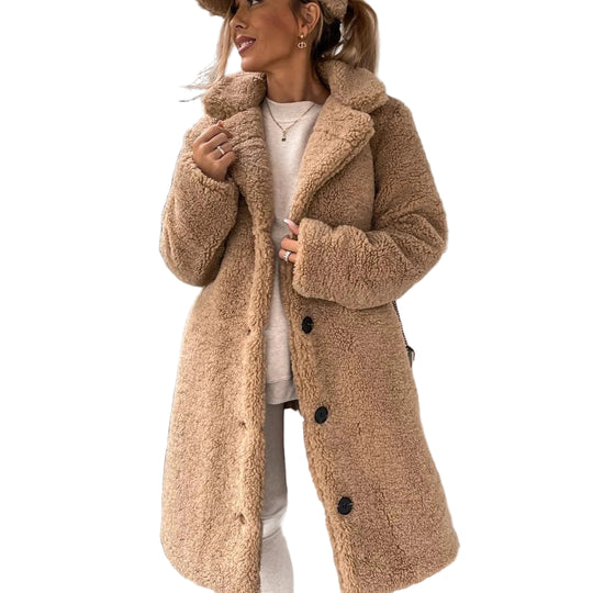Kvinders Lang Teddy Frakke – Oversized Pasform – Faux Shearling 0