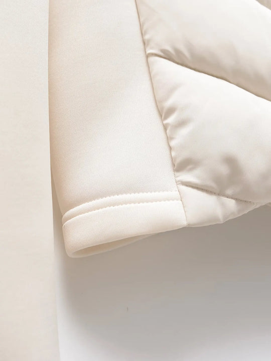 Kvinders Langærmet Hættejakke Let Quiltet Design 5