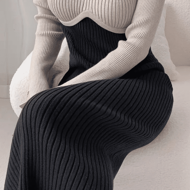 Kvinders Langærmet Kjole Justeret Design Polyester 3