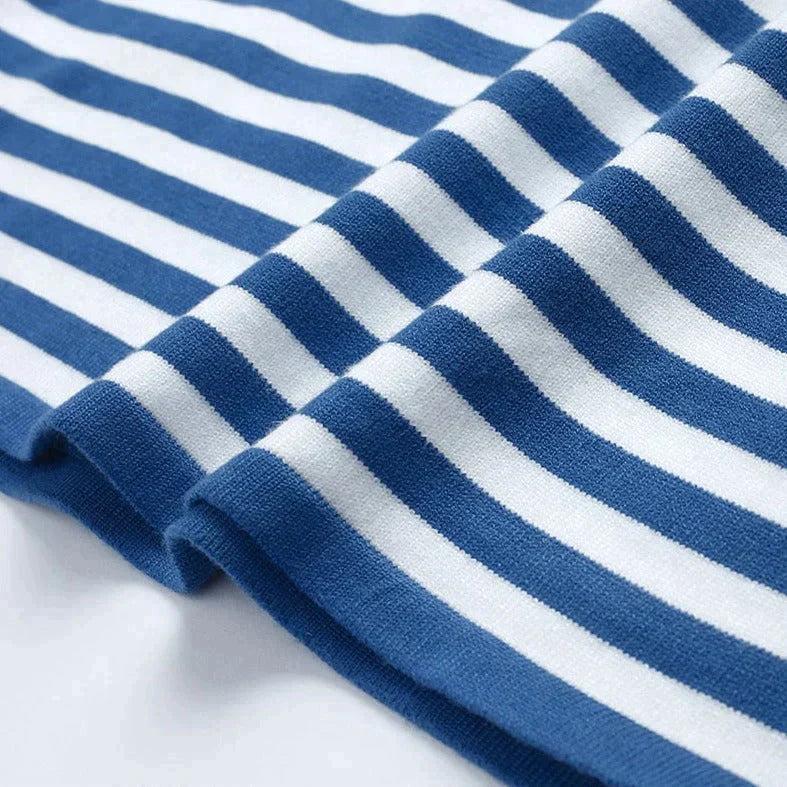 Kvinders Langærmet T-shirt Stribet Økologisk Bomuld 5